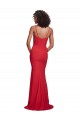 Sem Mangas Alças finas Crepe Esticado Sereia Longo Vestidos de Madrinha / Vestidos de Noite / Vestidos de Festa