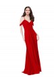 Sem Mangas Decote V Criss Cruz Chiffon Linha A Longo Vestidos de Madrinha