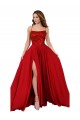 Sem Mangas Alças finas Abrir de volta Spandex & Renda Linha A Vestidos de Madrinha / Vestidos de Festa