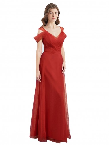 Ombro Frio Amor Lombar Tule Linha A Vestidos de Madrinha