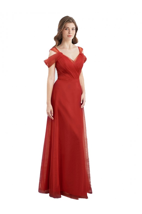 Ombro Frio Amor Lombar Tule Linha A Vestidos de Madrinha