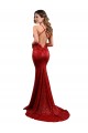 Sem Mangas Decote V Lombar Lantejoulas Sereia Vestidos de Noite / Vestidos de Festa