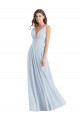 Sem Mangas Decote V Amarrar para trás Chiffon Linha A Vestidos de Madrinha