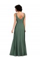 Sem Mangas Decote V Lombar Chiffon Coluna Vestidos de Madrinha