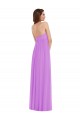 Sem Mangas Amor Lombar Chiffon Linha A Violeta Longo Vestidos de Madrinha