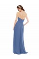 Sem Mangas Amor Chiffon Linha A Windsor Azul Longo Vestidos de Madrinha